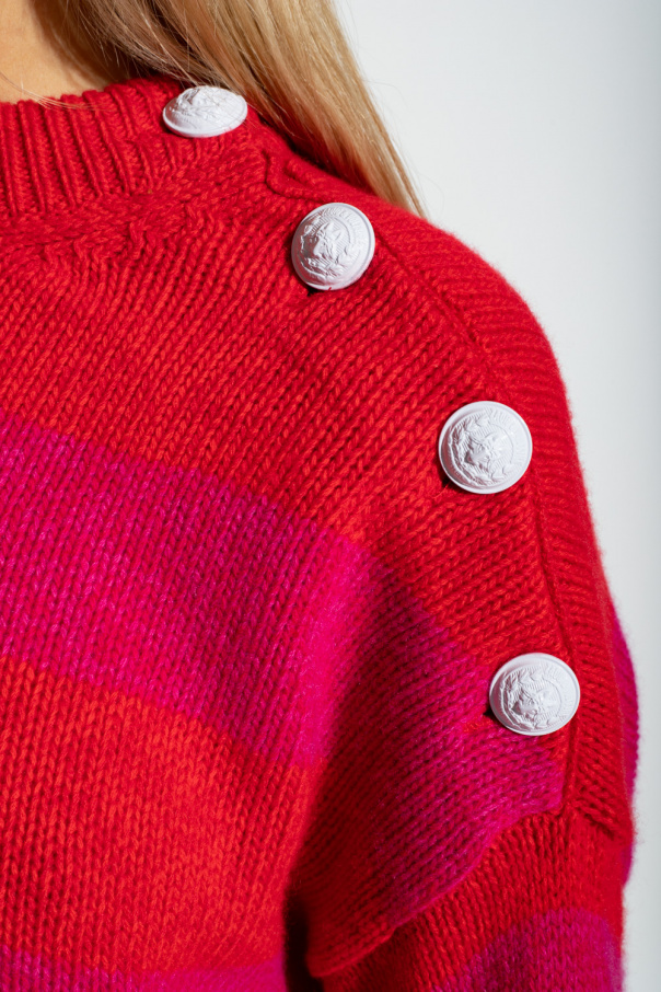 Cotton Rich Check Shirt - Red 'Malta' cashmere sweater Zadig